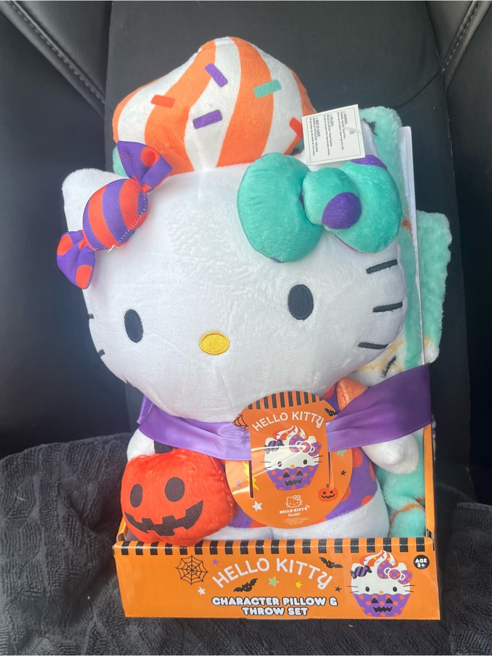 Hello Kitty Halloween Plush Pillow & Blanket Set NEW NWT